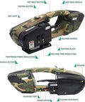 Auto Strapping Tool With 3000 Mah Battery For Pp Pet Bands Adjustable Clamping 13 To 16 Mm Width showing features like LED light and charging port.