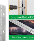 Heavy Duty 12 Inch Continuous Piano Hinge With Pre Drilled Holes Stainless Steel Cabinet Hardware shown installed with screws.