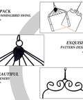 Outdoor Bird Swing With Metal Frame And Wooden Dowel Perch For Finches And Hummingbirds, Rust Resistant Durable Two Pack detail