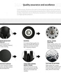 Top Shelf Silent Rubber Swivel Wheels For Universal Suitcase Replacement Caster Heavy Duty Trolley Gear Upgrade Smooth Rollin No Fuss Install Sweet Travel Fix wear resistant pulley and strong bearing details