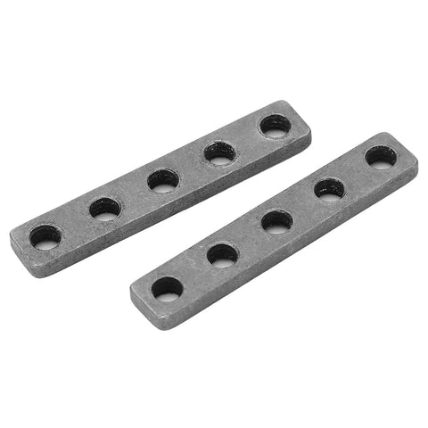 Premium Stainless Steel Screw Fixing Plate With Five Hole Threaded Base Pack Of Two Legit Heavy Duty Mounting Brackets Built Different For Robotics And Construction Sites, set of two, 39 x 7 x 3mm.