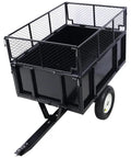 Beefed Up 2 In 1 Dumping System ATV Trailer Steel Dump Cart Heavy Duty Tow Behind Cart For Tractors ATV UTV Lawn Mowers