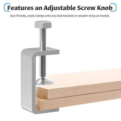 Beefy Heavy Duty 46mm C Clamp For Small To Medium Projects, 13-42mm Clamping Range, M8 Screw Thread, Stainless Steel 304 Construction, Compact 46mm Height, Durable Pro Grade Screw Clamp For DIY, Metalworking, And Fabrication on wood boards