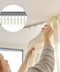 120 Pieces Gold S Shaped Curtain Track Hooks For Ceiling Drape Wire Hangers, 3.5 cm metal hooks on curtain rail