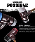 Beefy Soft-Faced Mallet With Dual Inserts Rubber Medium Hard Odorless Low-Wear And Oil-Resistant Plastic Hard Cast Iron Housing