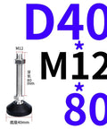 Adjustable Furniture Support Leg Set With Non Skid Pads for Office and Warehouse Shelves M12 threaded leveling foot