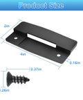 Two Pack Sliding Screen Door Pull Set For A111 Replacement, black plastic handle with screw, 4x2 inches, product size diagram