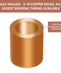 Copper-nickel brake line tubing cross-section diagram; single-walled, cold-drawn annealed alloy.