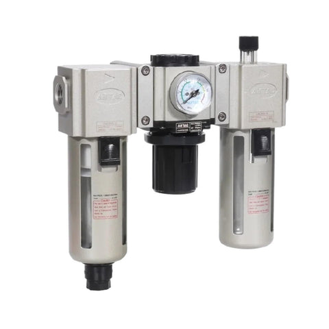 Industrial Air Preparation Unit F.R.L Series Combo With GAC200-06AS Through GAC400-10AS Filters Regulators Lubricators One Color Finish