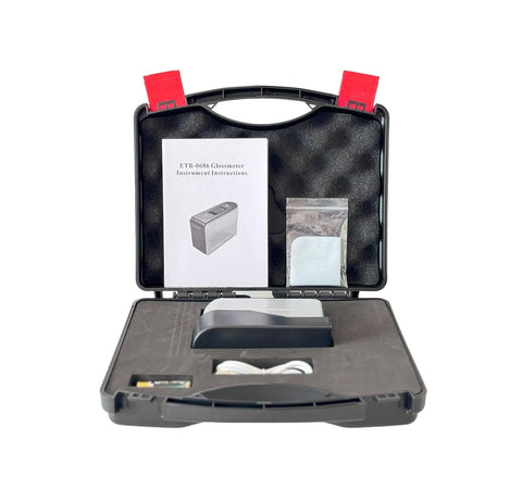 Gloss Meter 0 To 200 GU Pro Grade Instrument With ISO2813 ASTM D523 GB9754-88 GB9966.5 Standards in carrying case with accessories