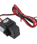 Slick Split Core Current Transformer Clamp With Dead Simple Live Wire Hookup And Bang On Point Five Accuracy For Quick Ev Charger Grid Tracking And Solid 5G Station Power Monitoring, black housing, red and black wires.