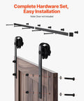 Heavy Duty Sliding Barn Door Hardware Kit Supports Up To 330 Lb, For Doors Up To 36 Inches Wide And 1.375 To 1.75 Inches Thick