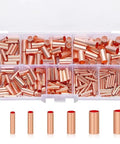 Get This Massive 250 Piece Wire Clamp Kit With AWG6 8 10 12 14 16 18 Copper Crimp Connectors For Household Appliance And Electrical Docking Terminals That Are Durable And Totally Non Insulated So You Can Jam It Right In. Copper wire clamps kit in organizer case, assorted sizes