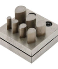Pro Grade Disc Cutter Set For Jewelry Making with 7 size punch die plates and flat bottom for accurate punching, metal cutting tool.