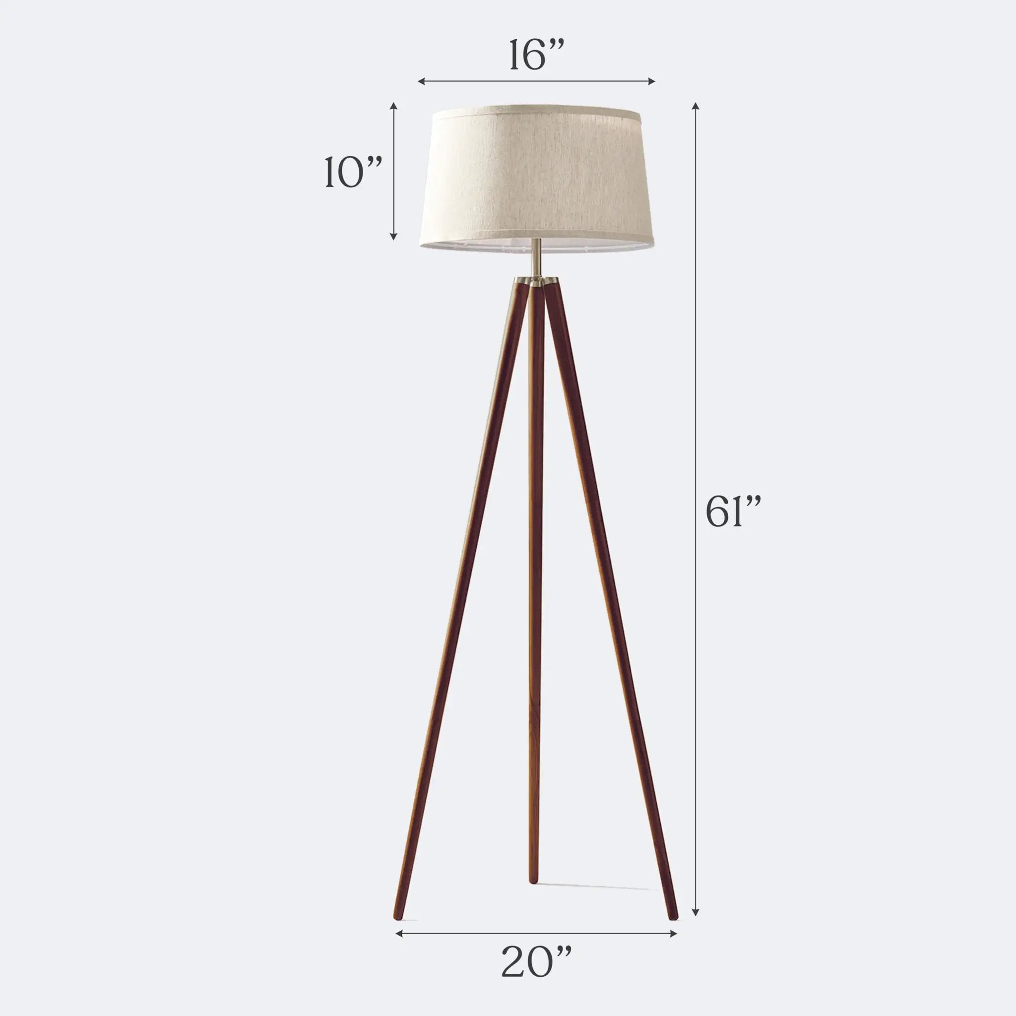 Tall Tripod Floor Lamp - Modern, Cozy Mid-Century Style ✓