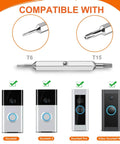 Double Ended T6 T15 Screwdriver Tool For Video Doorbell Replacement Battery Change And WiFi Password Reset Magnetic Precision Bits visual guide showing tool compatibility with various doorbells