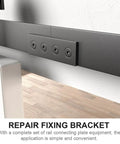 Track Connector Mending Plate For Barn Doors Two Pack Solid Heavy Duty Flat Repair Bracket installed on barn door track