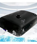 Beefy Foldable Water Tank For Emergency Use 26 Gallon Black PVC Tote with Spigot, showing durable design and water flow.