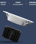 Smooth Trimless 6 Inch Led Recessed Lights 6 Pack With Twist Lock Mounting showing matte finish and durable twist attachment.