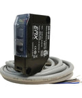 UL325 Retroreflective Photoeye Kit For Gates And Doors, 50 Foot Range, 10K Monitored NC Output sensor with wiring on white background