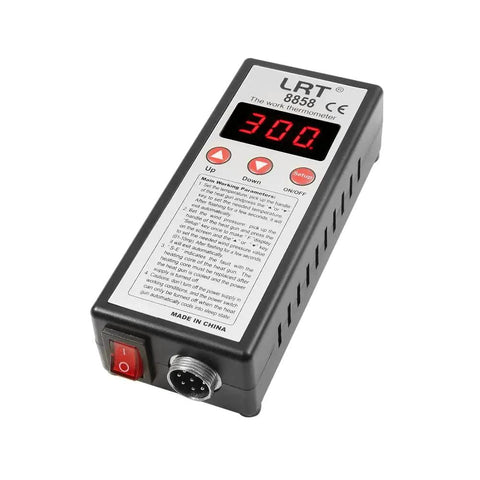 Portable Hot Air Rework Station For SMD Desoldering, Digital Heat Gun with temperature display showing 300 degrees.