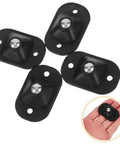 4pcs Small Furniture Adhesive Swivel Caster Wheels in black, featuring a ball bearing design for smooth movement.