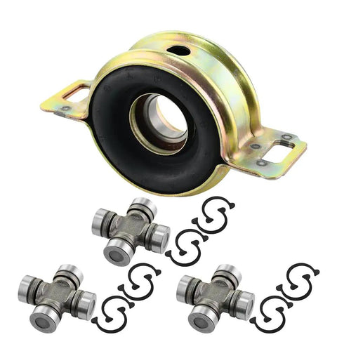 Heavy Duty Driveshaft Center Support Bearing And U Joint Kit For Toyota Tacoma 4WD 1995 2004, T100 1993 1998, And Tundra 2000 2006 Durable Carrier Bearing Set For Tough Off Road Rides And Easy Installation. center bearing, greaseable U-joints, snap rings