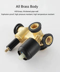 UMJIGF Shower System with Tub Spout, Black Shower Faucet Set 8 Inch Brass Shower Combo Set with all brass body valves.