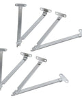 Heavy Duty Built To Last Folding Lid Support Hinge 180 Degree Rotatable Open Stay For Cabinets Windows Or Doors Silver Tone Metal Mount 4 Pack With Screws Easy Install Keeps Lids Open Smoothly And Safe