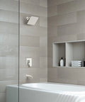Shower Faucet Set With Tub Spout And Valve Included 8 Inch Rain Shower Head Brushed Nickel Tub And Shower Kit For Bathroom Remodel
