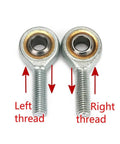 High Performance Metric Male Left Female Right Thread Rod End Joint Bearing For Engineering Cylinders And Cnc Setups With Slick Self Aligning Movement And Rock Solid Load Support, showing left and right threads.