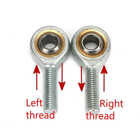 High Performance Metric Male Left Female Right Thread Rod End Joint Bearing For Engineering Cylinders And Cnc Setups With Slick Self Aligning Movement And Rock Solid Load Support, showing left and right threads.