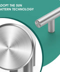 Close-up of 30 Pack 5 Inch Cabinet Pulls Brushed Nickel Stainless Steel Kitchen Cabinet Hardware with sun pattern technology