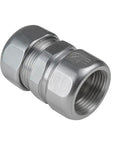 Heavy Duty Steel Rigid Threadless Compression Coupling 2 Inch Pack Of Twelve Silver Seamless Plumbing Pipe Connector side view