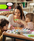 Family using Diamond Art Kits For Kids And Adults Beginners Easy To Do By Numbers Animal Theme Sticker Craft With Safe Non Toxic Resin Materials