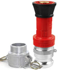 Heavy Duty 2 Inch NPSH Fire Hose Nozzle With Constant Flow Fog Thermoplastic Body Brass Stem Aluminum Camlock Fittings Industrial