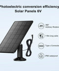 360 Degree Rotating Solar Panel Kit For Automatic Chicken Coop Doors, Top Notch Monocrystalline Power, 500mA Output, IP65 Waterproof Charger