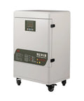 Straight Up Heavy Duty Smoke Purifier For Laser Engraving And Welding Station With Killer Five Layer Hepa And Carbon Filtration Setup and Smart Remote Sync Control For No Mess Fume Extraction, mobile design on wheels.