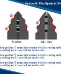 Larouoba 10pc red serrated eccentric masonry drill bit set; front and side cutaway views.