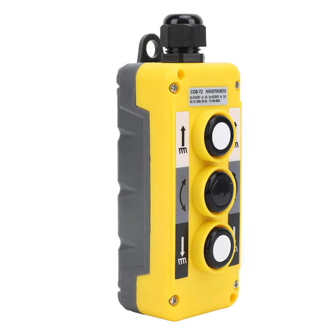 IP68 Rainproof Hoist Crane Push Button Switch Set Up Down Industrial Control Button 3 Button Version COB T2