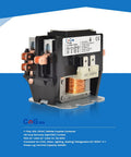 Close-up of One Pole 40 Amp 24V HVAC Contactor with flame retardant housing and durable 24VAC coil for AC condensers