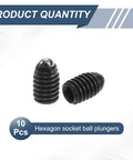 Kickass Grip 10 Pack M4 Thread Ball Plungers High Carbon Steel Hex Socket in black, highlighting two hexagon socket plungers.
