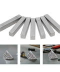 Heavy Duty Stainless Steel Parallel Key Stock Set 20 Pieces Metric 3 By Half Cm For Drive Shaft And Industrial Equipment Reducer Heat Treated Metal Dowel Rods stacked in fan shape