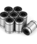 8 Pack LM6UU Linear Bearings 6x12x19mm, Double Sealed, Low Noise Steel Ball Bearings For CNC Machines and 3D Printers