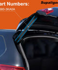 Straight Up Heavy Duty Power Rear Hatch Strut Lift Supports For Nissan Pathfinder 2013 2015 showing part number 90560-3KA0A in black hatch.