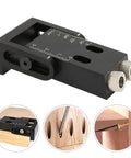 Kick Your DIY Woodworking To The Next Level With This Sweet 15 Degree Wood Punch Locator Tool showing precise angle measurements for dowel holes.