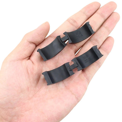 Bike Handlebar Spacer Kit With Anti Vibration Rubber Washers 16Pcs 22.2/25.4Mm To 31.8Mm Adapters in hand