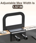 Close-up of adjustable holder measuring max width 1.57 in for Heavy Duty 6 Piece Metal Mattress Grippers for bed stability.