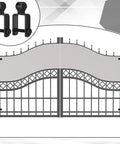 Heavy Duty Square Post Female Gate Hinges For Chain Link Fences Black Hot Dipped Galvanized Steel With Bolts on gate.