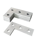 Heavy Duty Hot Dipped Galvanized Flat L Shaped Fitting Six Pack with Four Holes for One And Five Eighths Inch Strut Channel